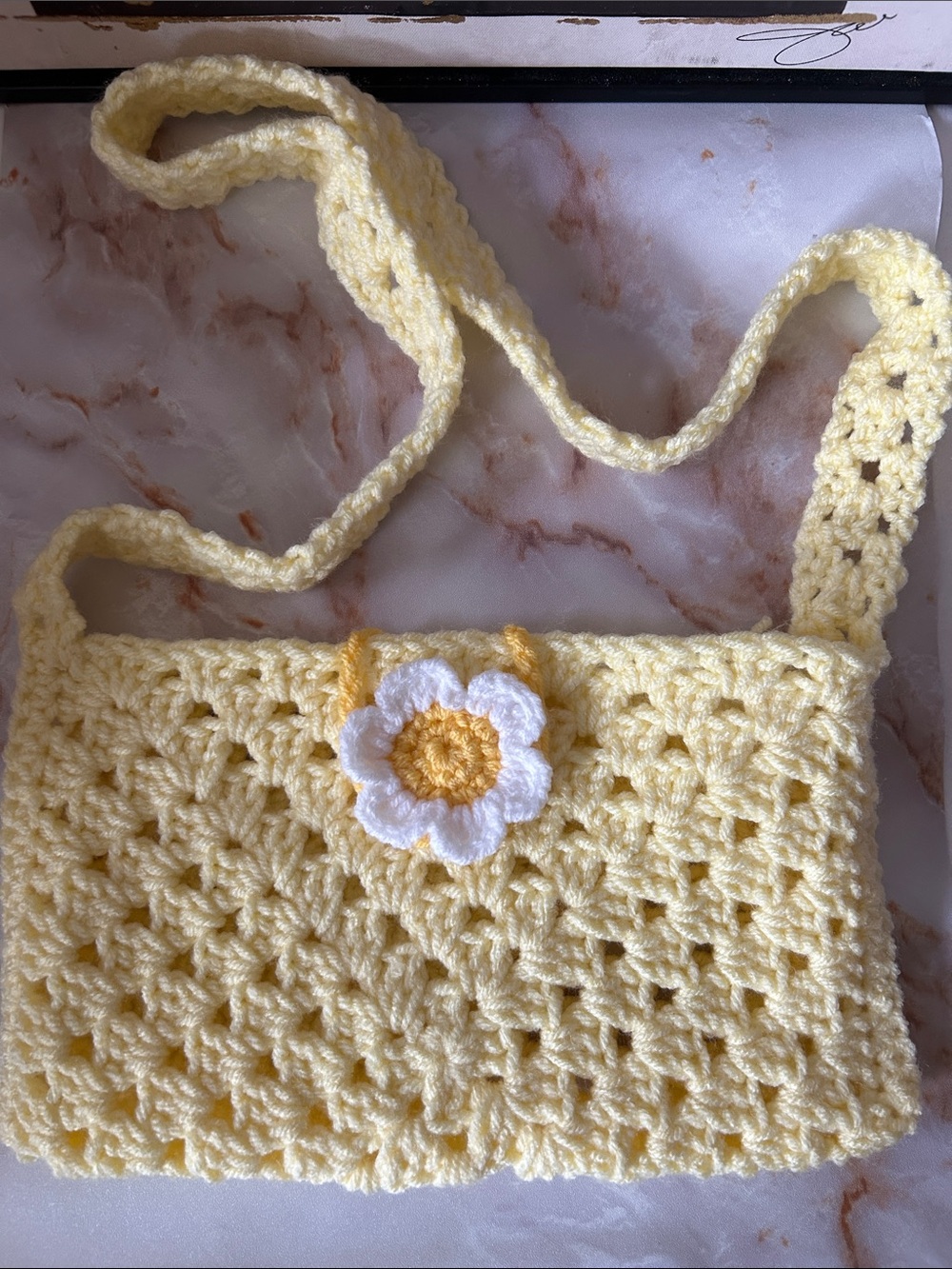 Book Sleeve Crossbody Bag
Hand-Crocheted - Picture 2 of 3